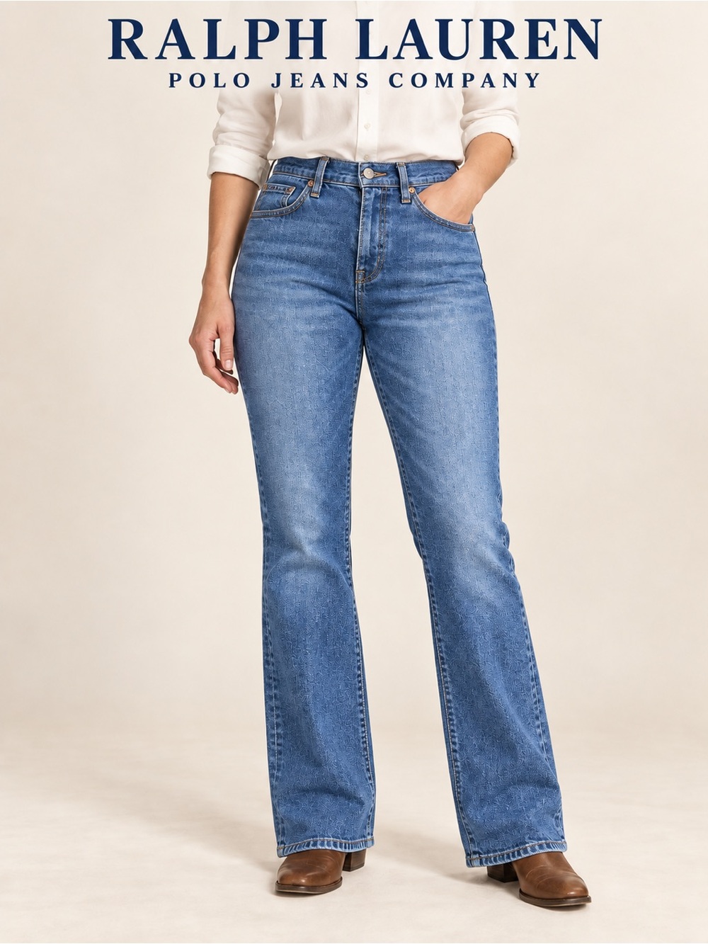 VGUC Polo Ralph Lauren Jeans Classic Bootcut Denim Blue Jeans Medium Wash Sz 12
